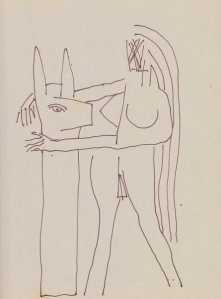 woman and rabbit totem