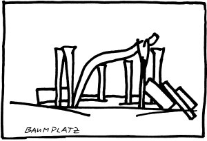 wooden place sketch, rheinelbe, herman prigann